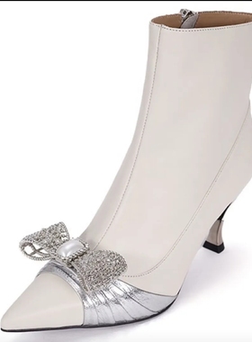 A.b. poétique · 英国艺术手工鞋履 凡尔赛鎏金蝴蝶结 短靴