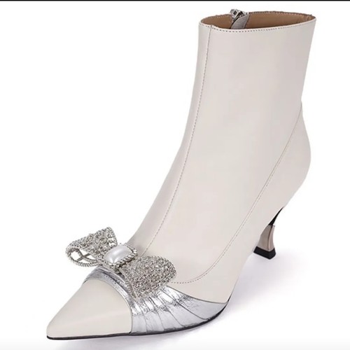 A.b. poétique · 英国艺术手工鞋履 凡尔赛鎏金蝴蝶结 短靴