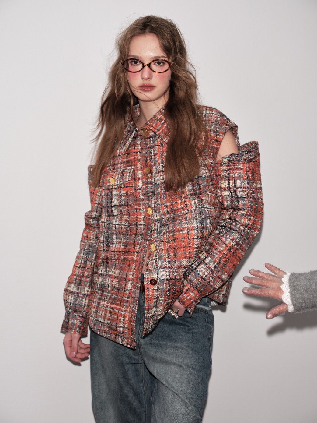 Aimme sparrow25春夏棕色绿色两穿羽绒服袖子可拆卸当马甲背心