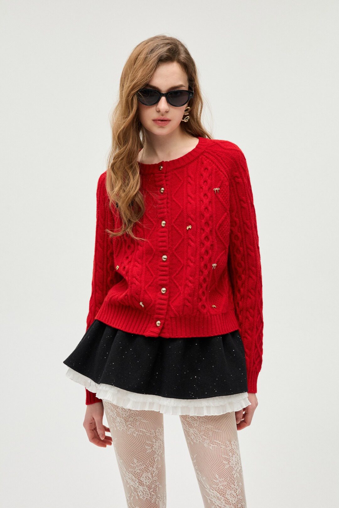 EIMISMOSOL 26春夏蝴蝶结毛衣开衫 S/M ¥2080