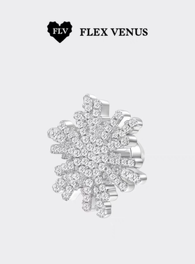 【新品】FLV冰晶雪花耳钉 冬日灼雪系列小众设计感轻奢时尚耳饰