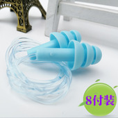 夏季 游泳防水防丢耳塞儿童成人洗澡神器学生用带线绳记忆海绵耳塞