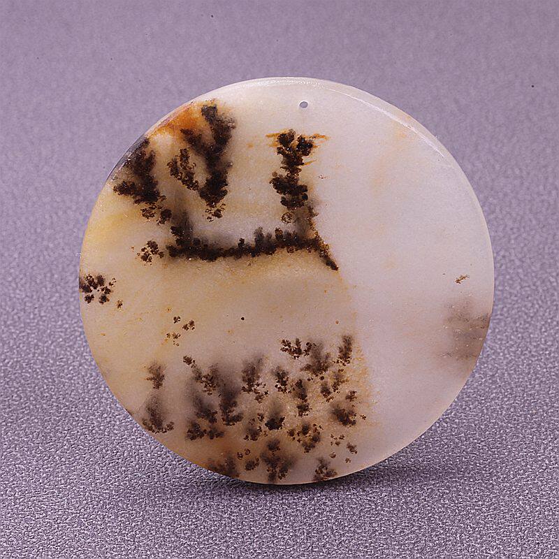 云南龙陵石缘 天然玉石黄龙玉挂件水草花 圆牌 牌子 正品A货 图案