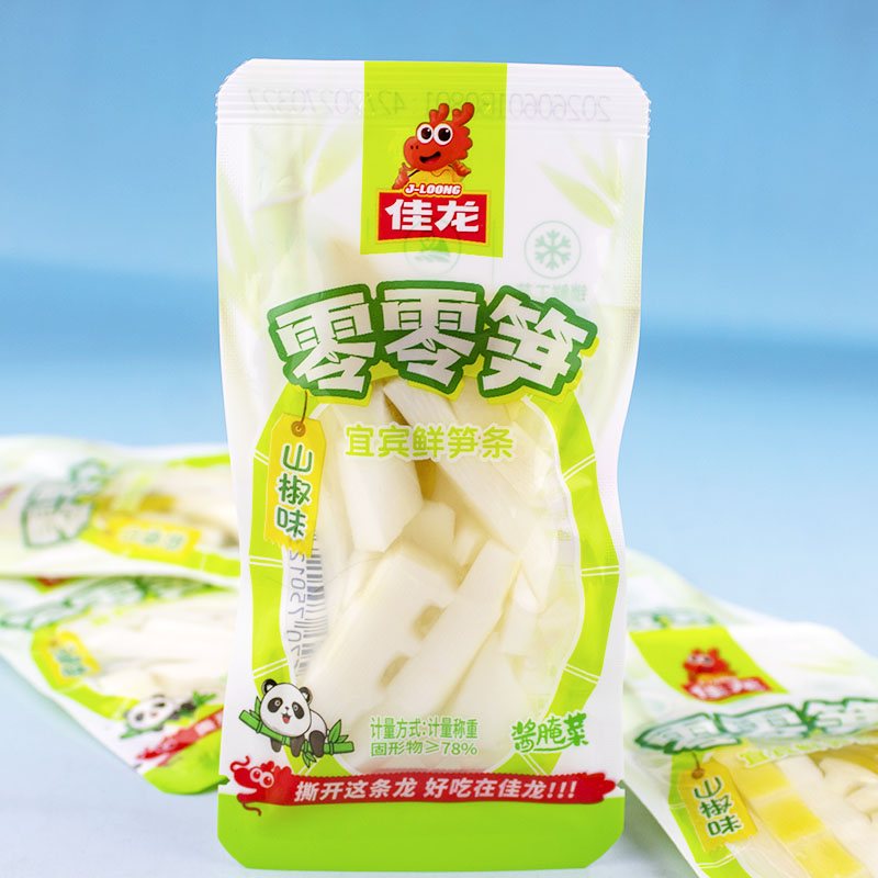 佳龙零零笋山椒味脆笋条酸辣泡椒竹笋尖休闲小吃零食包装食品即食