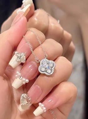 四叶草项链S999纯银女轻奢小众