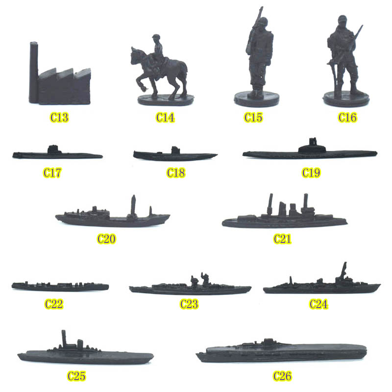 大战略C轴心国与同盟国二战桌游战棋兵棋模型军舰潜艇兵人