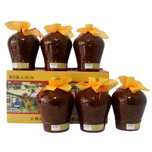会稽山三年陈绍兴加饭酒1.5L*6坛15度半干型绍兴黄酒糯米花雕老酒
