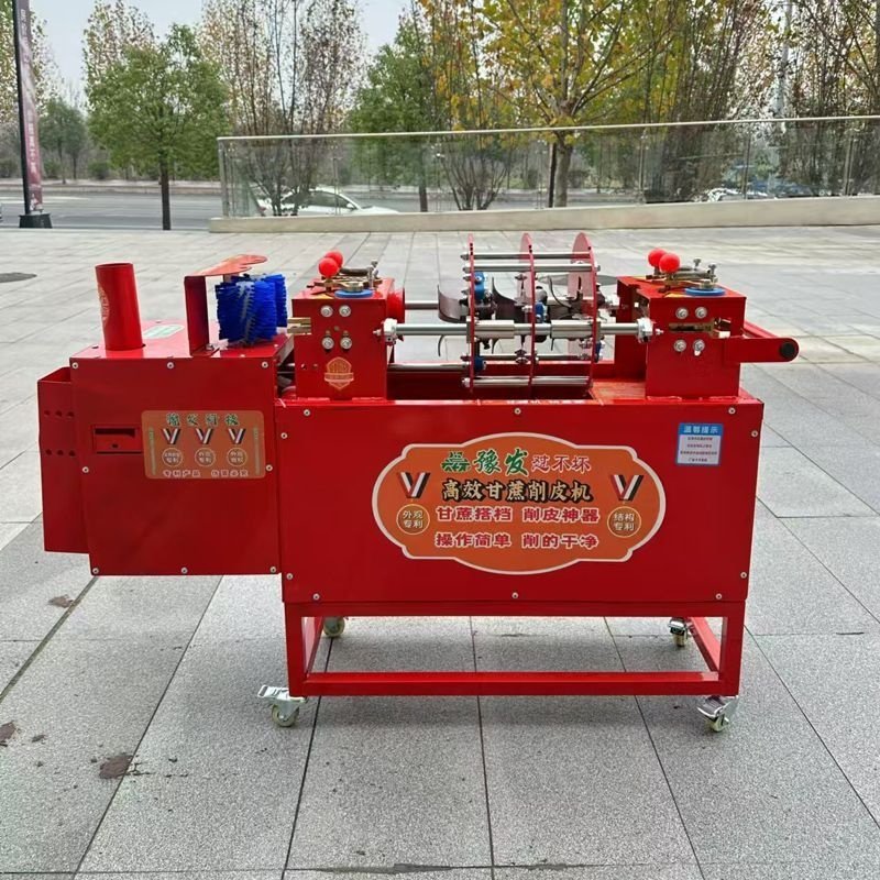 新款全自动甘蔗削皮机厂家直销去皮机刮皮切段清洗摆地摊