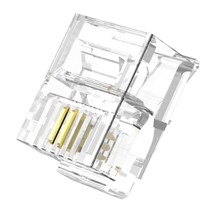 杭龙鑫电话水晶头2/4芯电话座机传真机rj11连接器6P2C4C/6C插接头