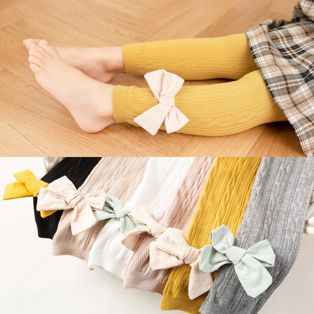 女童九分裤袜春秋薄款宝宝白色