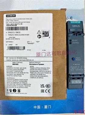 议价直拍不发:3RN2012-1BW30电机保护继电器#SIEMEN