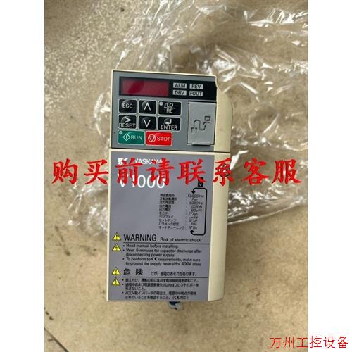 议价直拍不发:议价安川220v变频器CIMR-VA2A0004BAA 成色如图