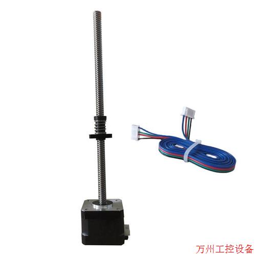 议价直拍不发:42直线丝杆步进电机配消隙螺母 NEMA17精密丝杆电