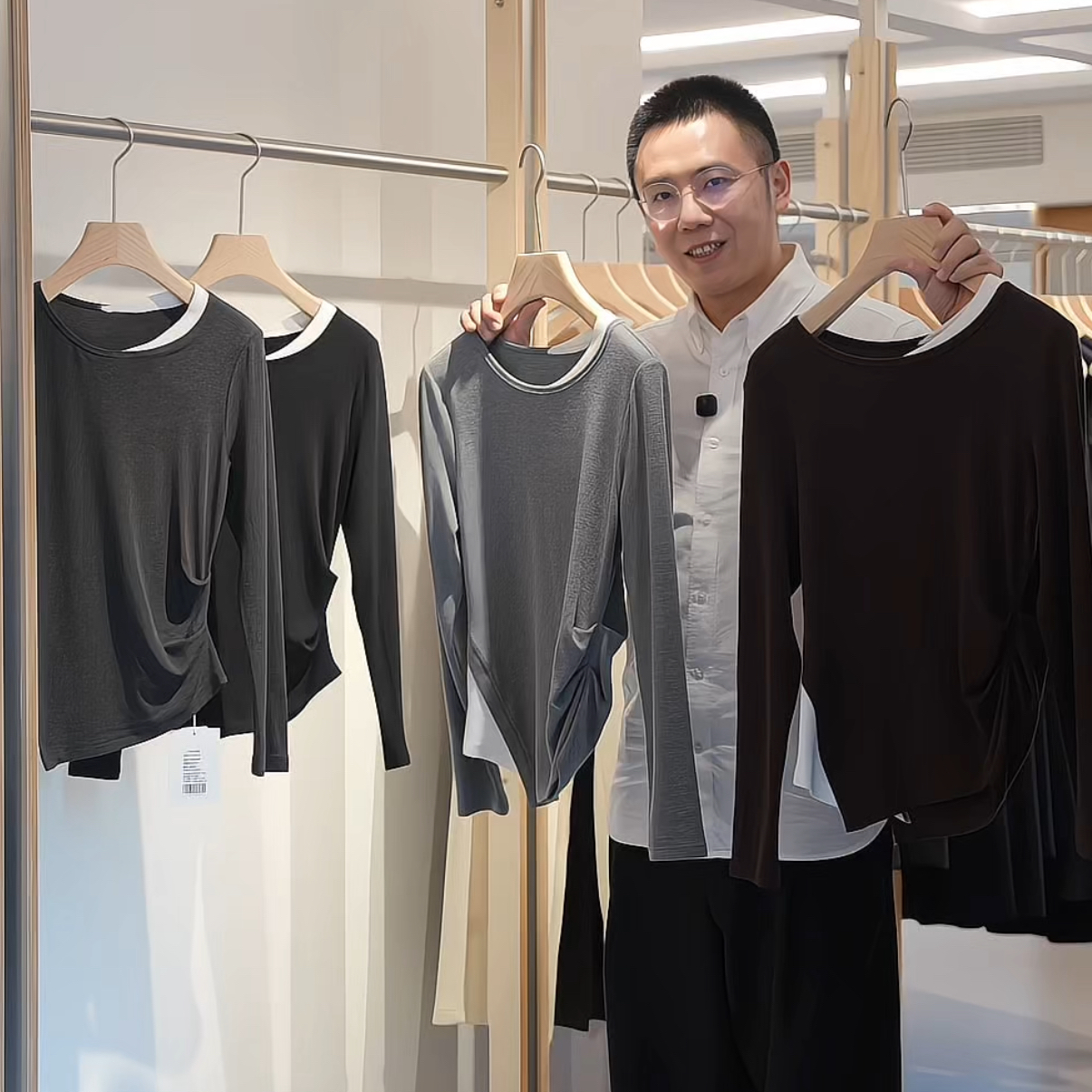 纯色内搭百搭休闲上衣
