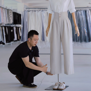 超高腰直筒阔腿休闲裤 杰唯卡 新款 女2026春季 气质显瘦锥形马术裤