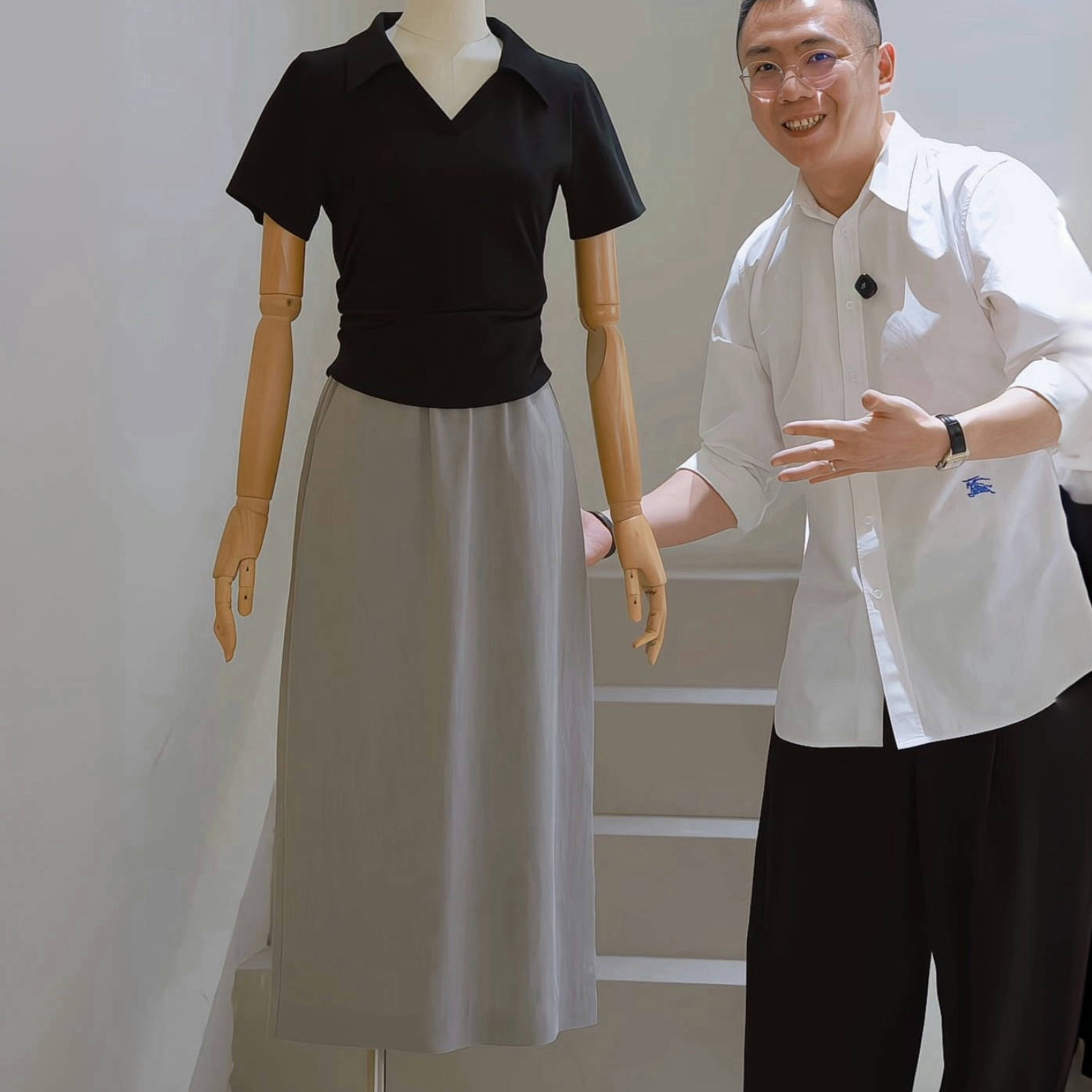 杰唯卡炒色天丝半身裙女2026夏季冰凉直筒松紧腰通勤中长款A字裙