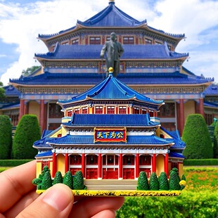 南京中山陵树脂浮雕磁吸冰箱贴天下为公城市文创旅游纪念品批发