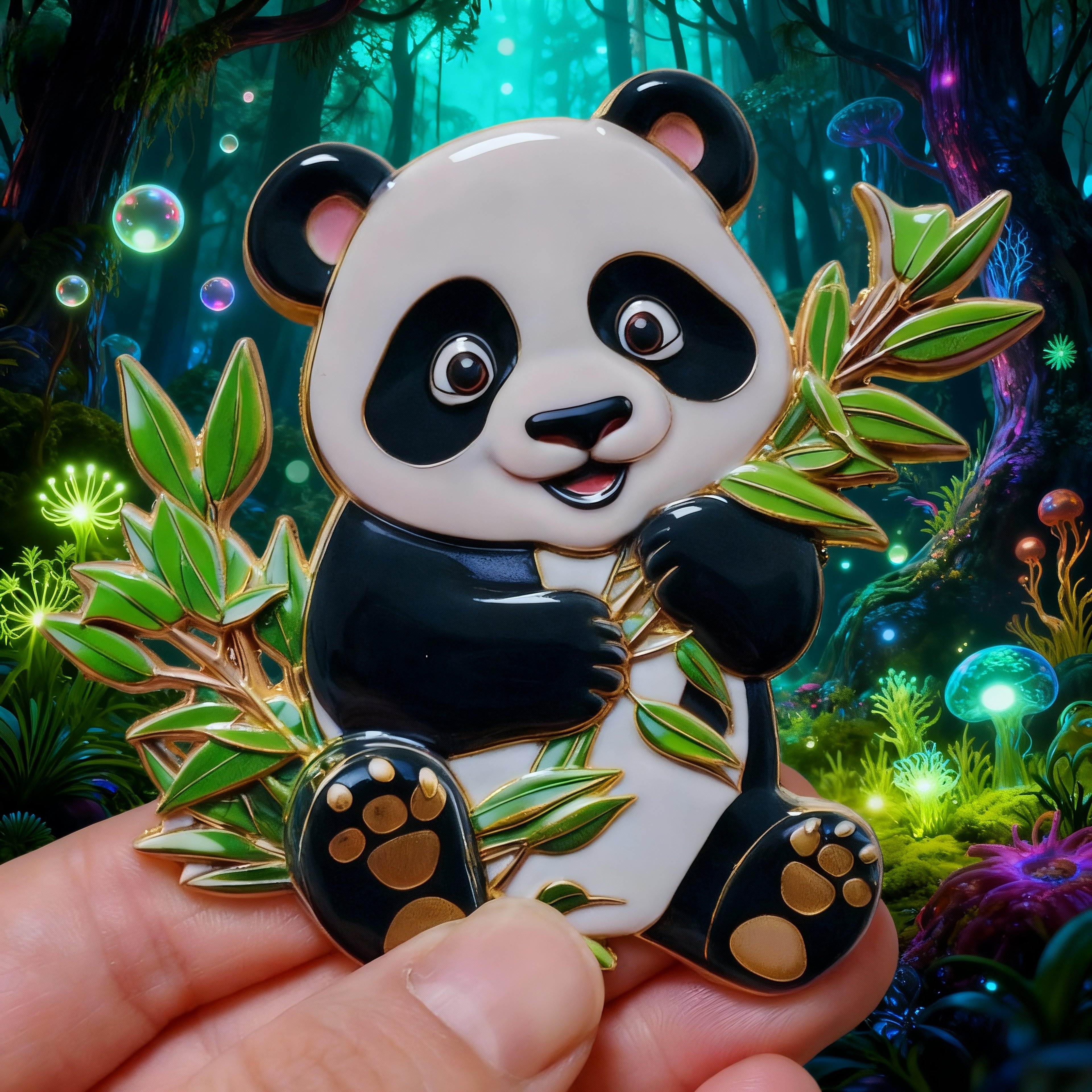 网红四川天府熊猫金属冰箱贴3d立体卡通磁性贴装饰创意纪念礼品