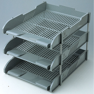 钊盛文具 ZS-438A 三层高档办公文件盘 收纳资料座 文件架