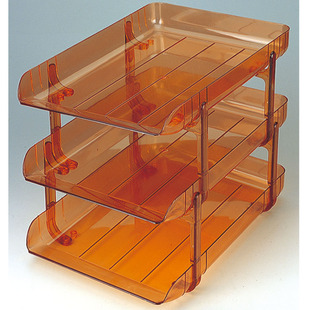 钊盛文具 ZS-838 三层高档办公文件盘 收纳资料座 文件架