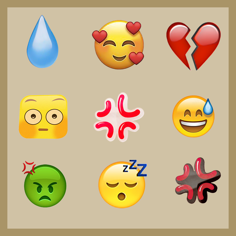 滴汗发夹emoji表情包网搞怪可爱