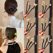 古风高级感黑色檀木发簪女流苏新中式 簪子盘发神器发钗2025年新款