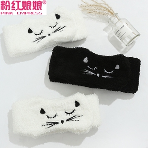 网红可爱羊羔绒猫咪魔术贴