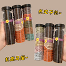 罐装 扎高马尾高弹力发绳不伤发橡皮筋头绳发饰 螺纹发圈女2025新款