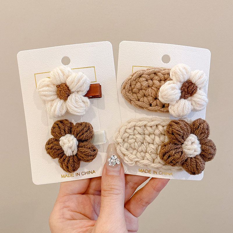 可爱花朵发夹女侧边刘海碎发夹