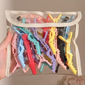 高级感无痕鳄鱼夹化妆夹洗脸理发店美发分区烫染夹鸭嘴夹刘海发夹