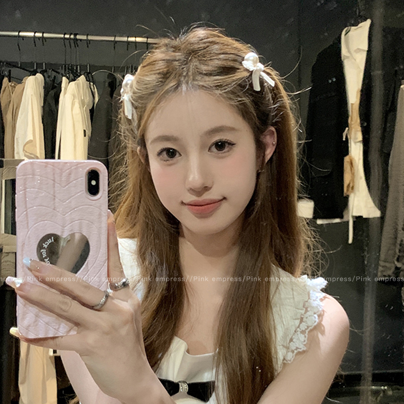 甜美蝴蝶结高级感发夹女前额碎发
