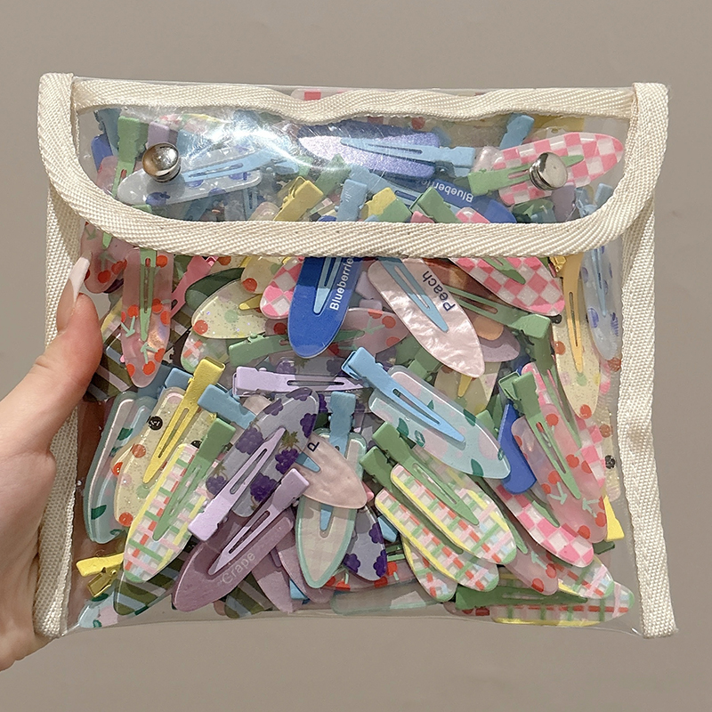 多肉葡萄无痕夹可爱少女水果发卡