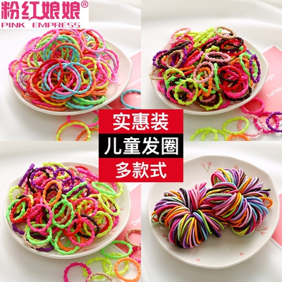 韩版饰品可爱圆珠蝴蝶结橡皮筋发圈宝宝儿童头绳扎头发绳女童发饰