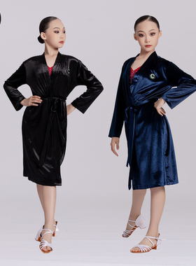 Colorway/康乐为女童拉丁赛袍战袍走秀表演摩登服更衣换衣袍25169