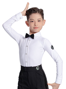 Colorway/康乐为男孩拉丁摩登舞比赛服规定服表演服上衣*15186