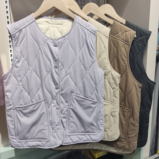 贝柔美秋冬新款情侣羊毛马甲轻薄保暖气绒马夹男女内穿外搭背心