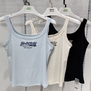 英琪娜A1219夏莱赛尔棉吊带女印花修身打底背心薄款透气无袖上衣