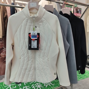 洁米5W625秋冬新款 显瘦外套保暖上衣 暖羽超模S腰女羽绒服拼接修身