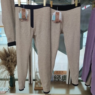 打底棉裤 超级熊秋冬新款 加绒加护膝修身 1中厚保暖裤 男346女1351