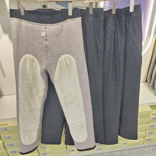 加绒加厚护腰护膝棉裤 启点803秋冬新款 中老年女士驼绒蚕丝花棉裤