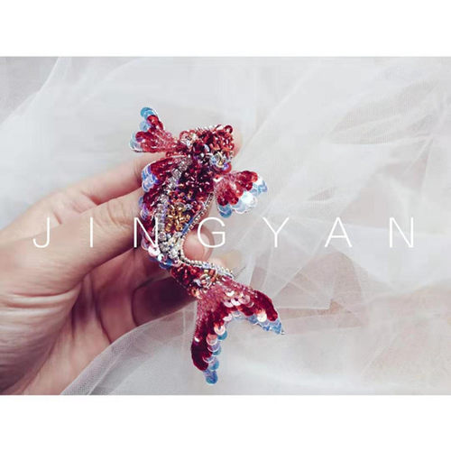 锦鲤原创钉珠diy视频教程刺绣