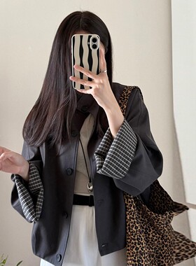 灰色短风衣外套女2025秋季新款巨好看的小个子正流行爆款韩版薄款