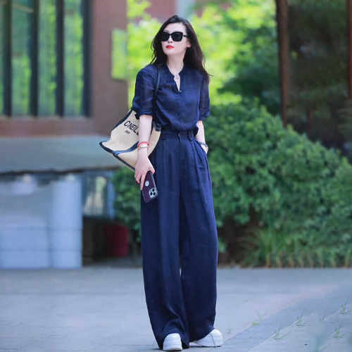 2026夏季新款宽松亚麻V领