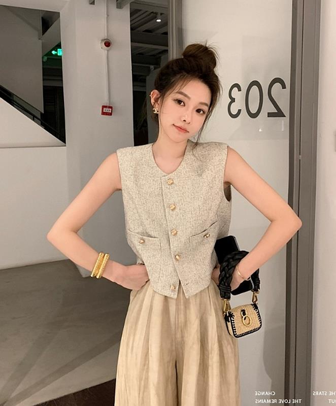 法式复古马夹背心女夏编织