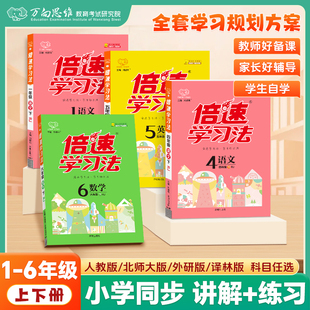 小学倍速学习法一二三四五六年级下册语文数学英语全套人教北师大苏教青岛西师版课本同步讲解训练教辅资料书教材全解读