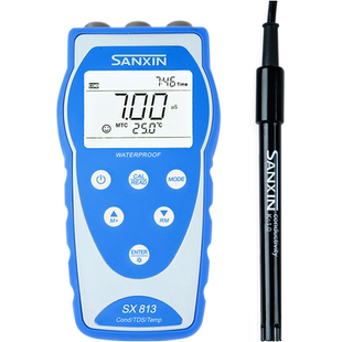 LABSEN三信电导率仪SX813便携电导率测试仪TDS盐度计电阻率测量仪