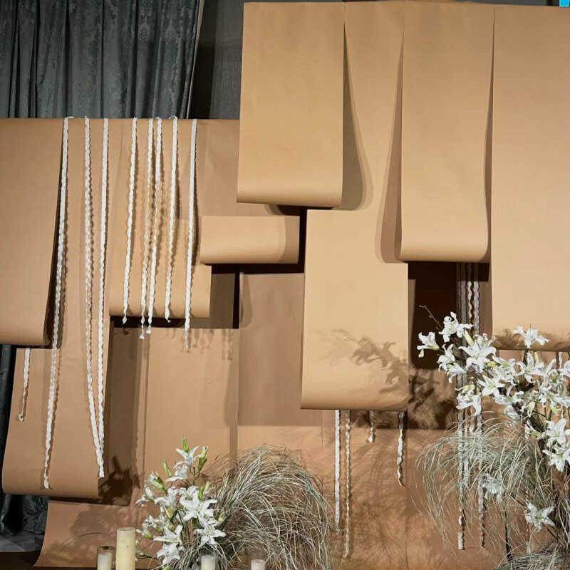 120宽度牛皮纸卷纸艺术布置