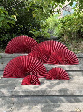 半圆纸扇中国风80cm以内套装