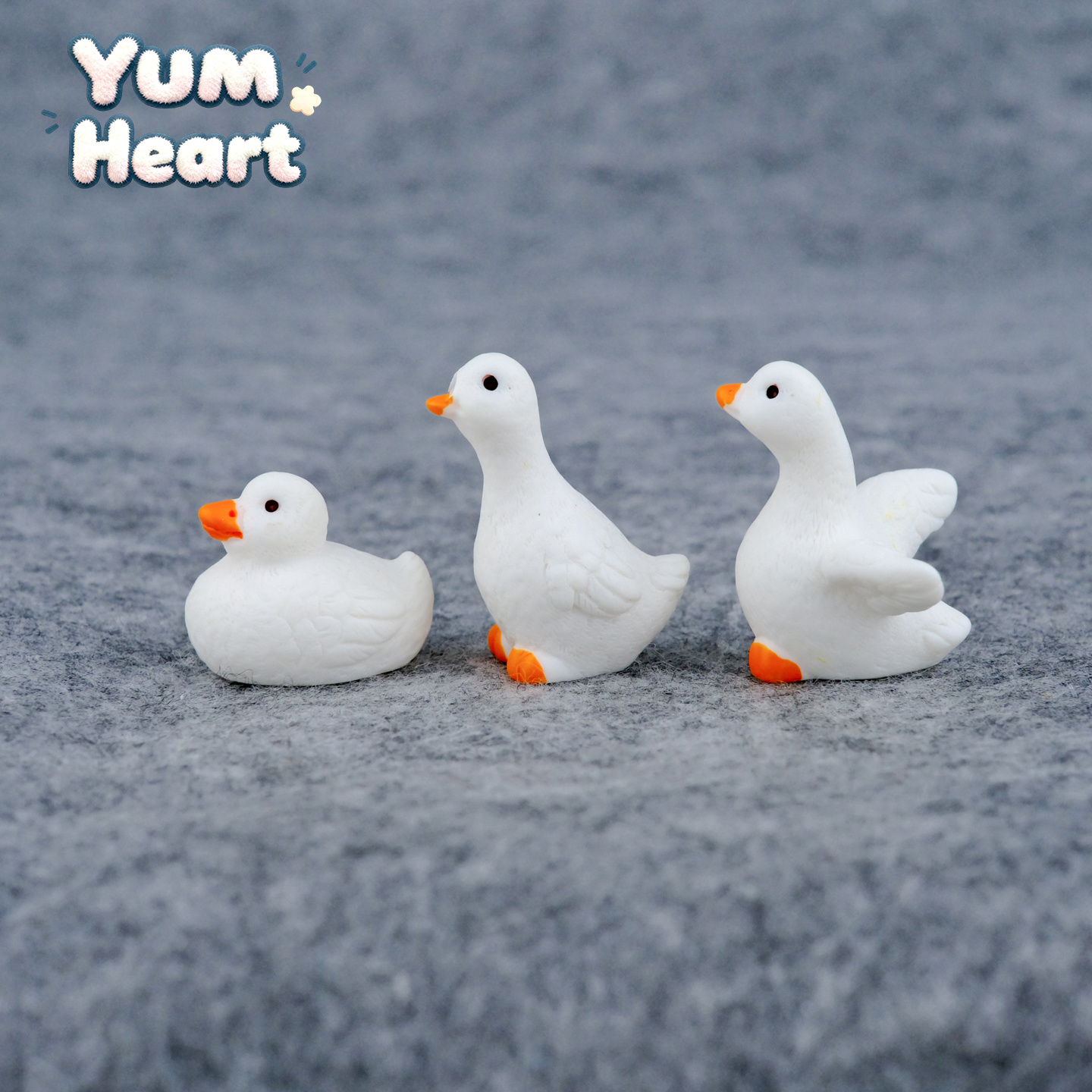 小鸭子卡通可爱创意小摆件工位电脑办公室汽车载DIY园艺造景装饰