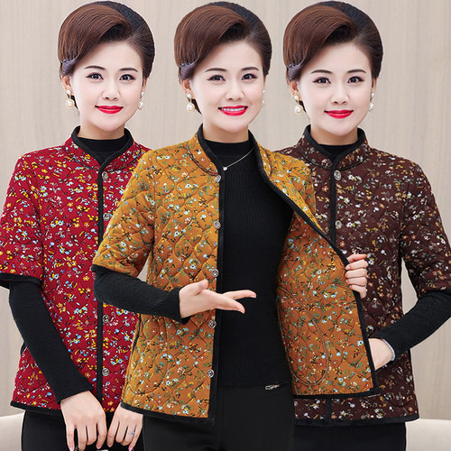 中老年妈妈背心半袖驼绒马夹